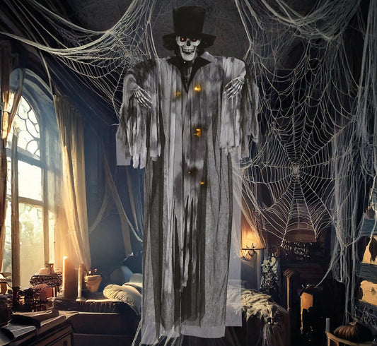 ŠVIEČIANTIS KABANTIS JAUNIKO SKELETAS 180 CM